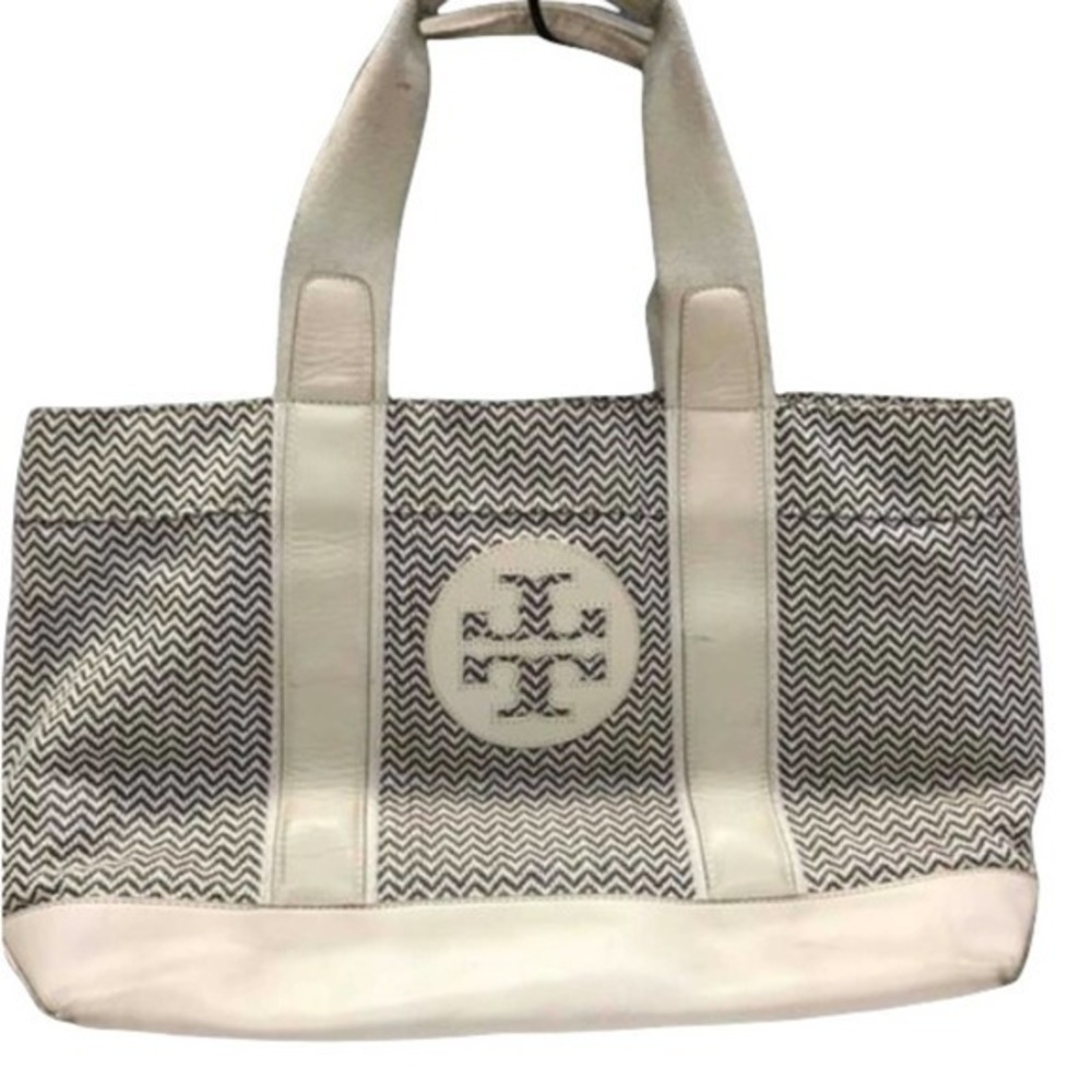 Tory Burch Beige Large Woven Tote